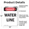 Signmission Portrait Water Line, 10 in W x Rectangle, Vinyl Decal OS-2PACK-DS-D-1014-V-1606 - alternate 2